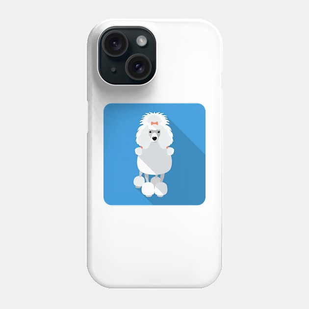 Poodle icon flat design Phone Case by kavalenkava