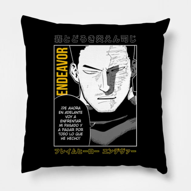 Endeavor Manga fanart Pillow by Planet of Tees