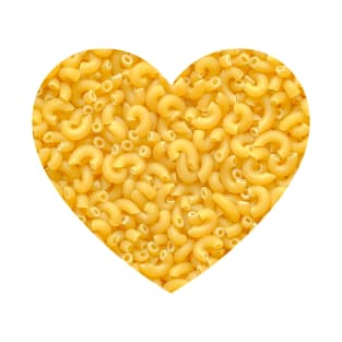 Macaroni Pasta Elbow Noodles Food Heart T-Shirt