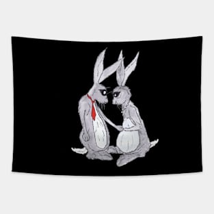 Hares in Love Tapestry