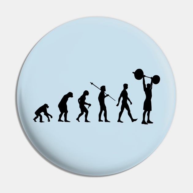 Evolution Weights Male Pin by SillyShirts