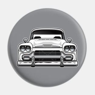 1958 Chevy Apache BW Pin