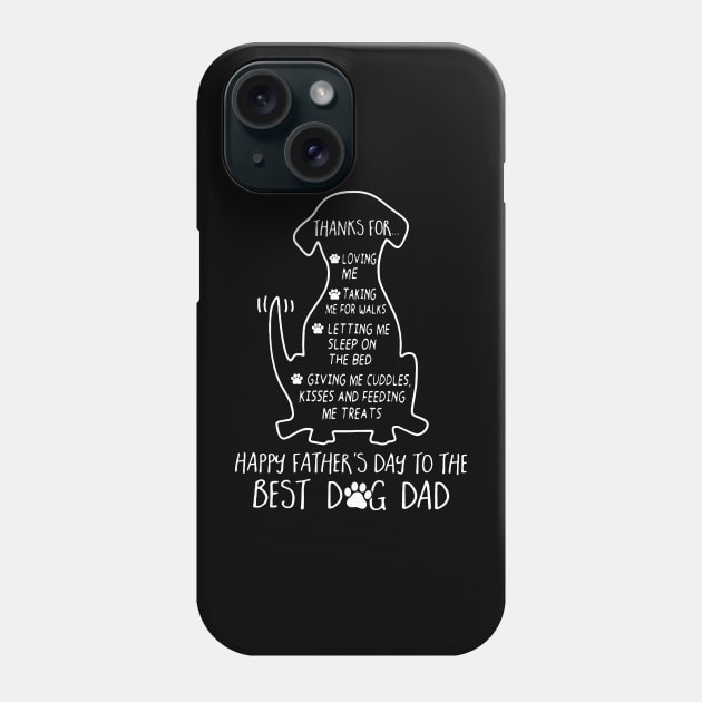 Happy Father Day Best Dog Dad Phone Case by Buleskulls 