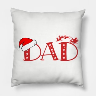 Christmas Family Name "Dad" Photo Design Shirt Pillow