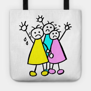 Stick People Wave Goodbye Tote