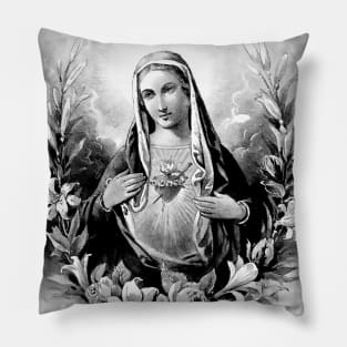 Our Lady of the Sacred Heart Pillow