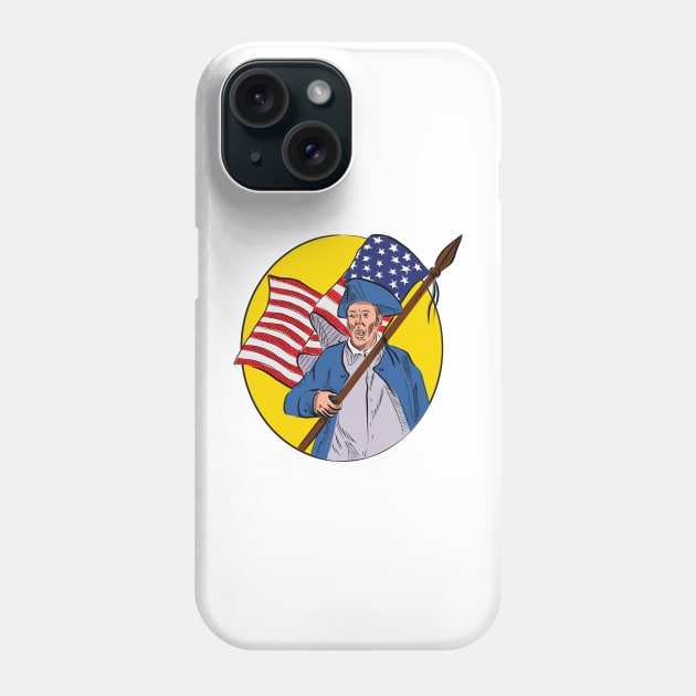 American Patriot Holding American Flag Phone Case by iconking