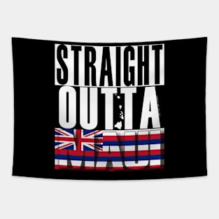 Straight Outta Maui Hawai'i State Flag by Hawaii Nei All Day Tapestry