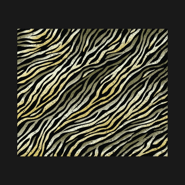 Savage Glitter Style Black, Beige, Green Tiger Pattern Animal Print Wild Safari by GDCdesigns