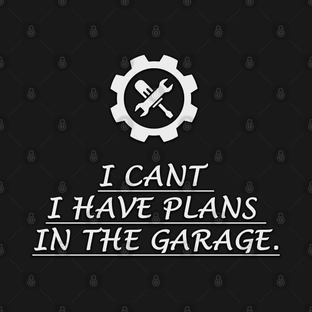 I can't I have plans in the garage by Aventi