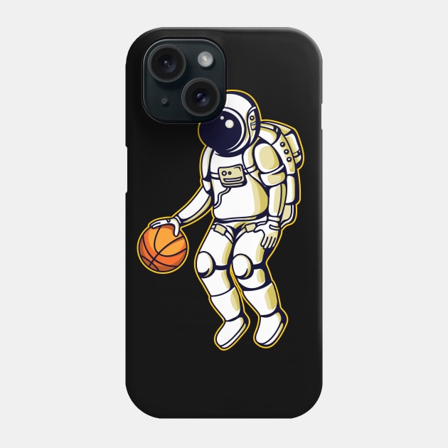 Astronaut and Basketball Phone Case by VEKTORKITA