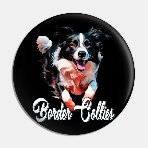 Border Brilliance: Smart and Agile Dog Stars on Eye-Catching T-Shirt Pin by HOuseColorFULL