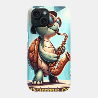 Chill Tortoise Saxophonist, Master of Slow Jams Phone Case