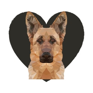 Low Poly German Shepherd T-Shirt