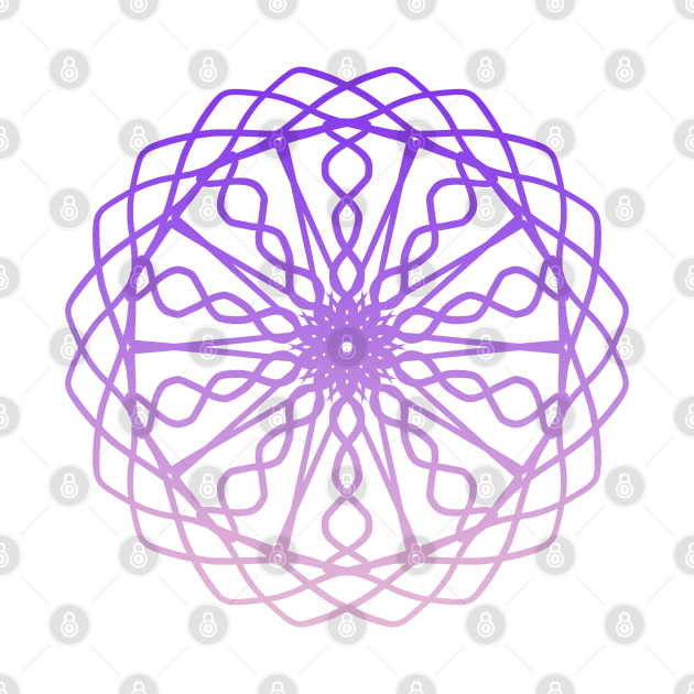 Gradient pink purple mandala by Blackvz