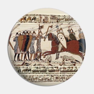 THE BAYEUX TAPESTRY ,BATTLE OF HASTINGS ,NORMAN KNIGHTS COMBATTING HORSEBACK Pin