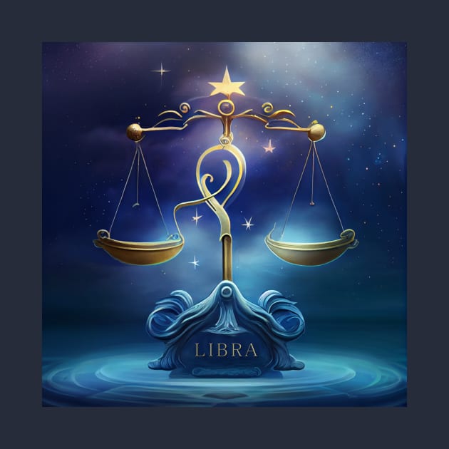 Zodiac Sign LIBRA  - Fantasy Illustration of astrology Libra by KOTOdesign