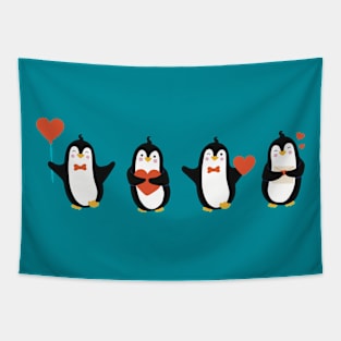 Love penguins Tapestry