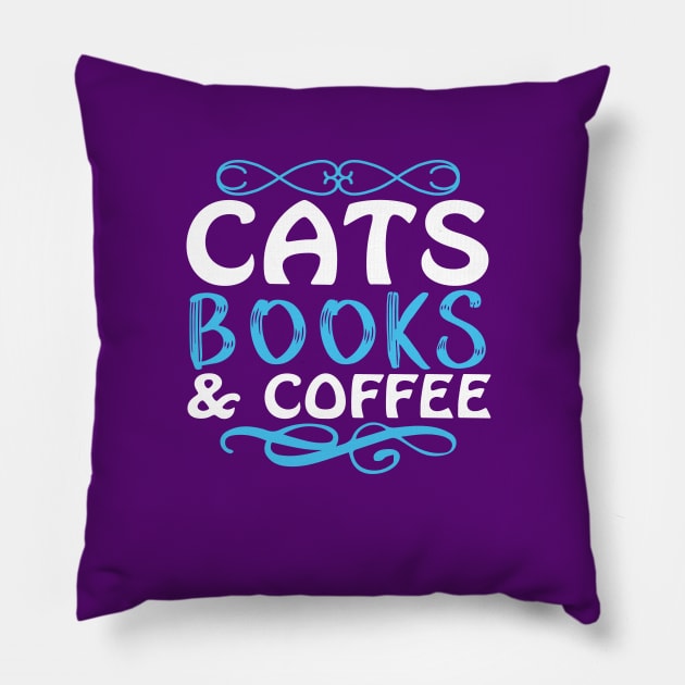 potter cats Books and coffee Pillow by Ahmed1973