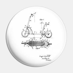 Scooter Vintage Patent Hand Drawing Pin