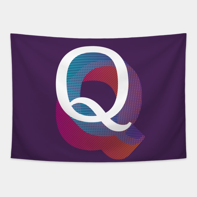 Letter Q Tapestry by MplusC