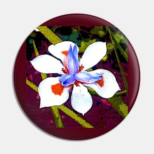 White Flower Bloom Pin