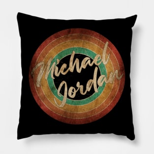 Michael Jordan Vintage Circle Art Pillow