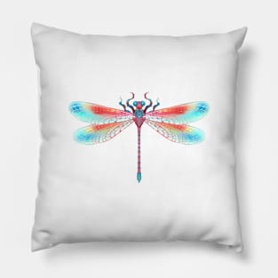 Red dragonfly Pillow