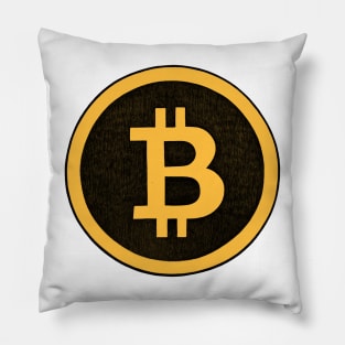 Bitcoin City, a bright future, modern orange city Pillow