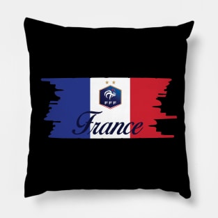 France Flag with Logo Pillow