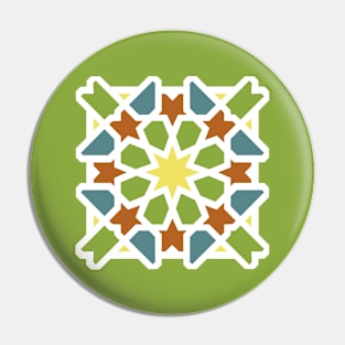 Land Sea and Stars Arabic Tiles Pin