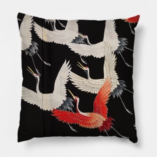 Furisode with a Myriad of Flying Cranes Japan Pillow