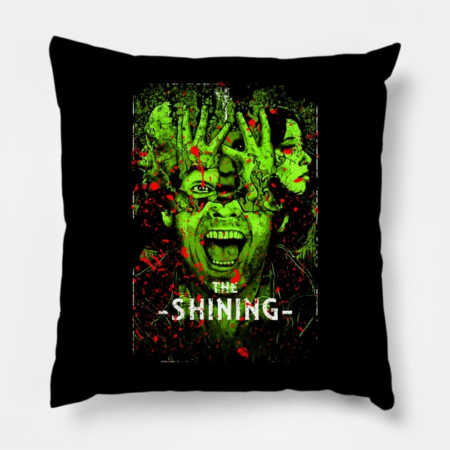 Shining Haunts Relive the Sinister Presence and Classic Moments of the Film's Iconic Overlook Hotel on a Tee Pillow by Irwin Bradtke