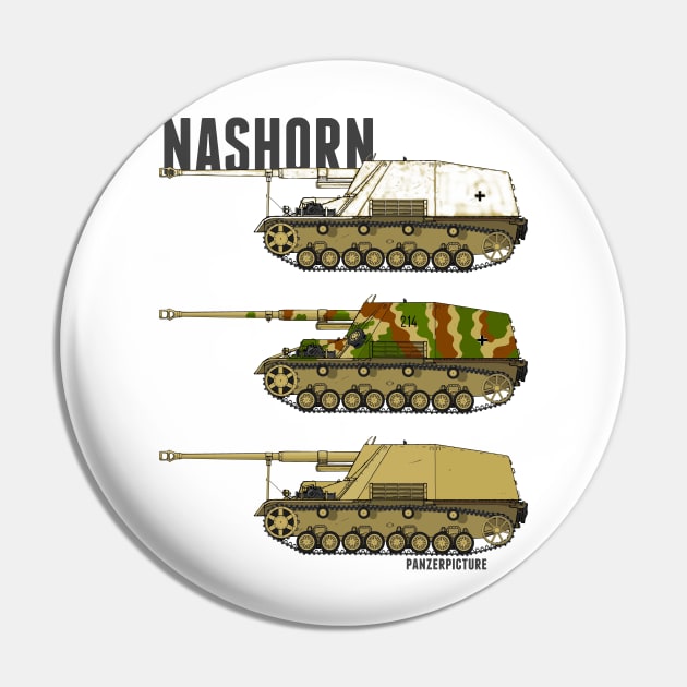 Nashorn Tank Destroyer Pin by Panzerpicture