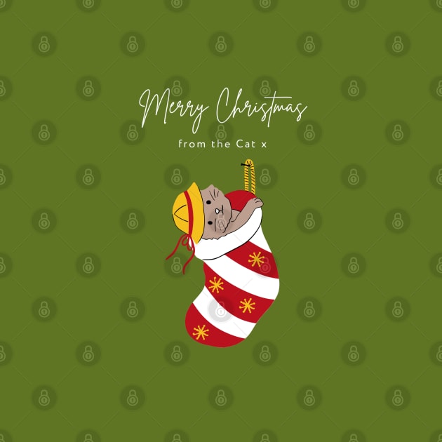 Merry Christmas From The Cat by applebubble