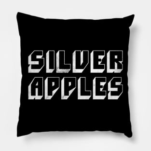 Silver Apples / Vintage Style Fan Artwork Pillow