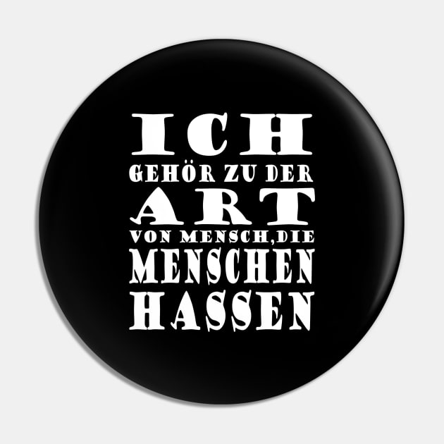 Ich hasse Menschen! Geschenk Lustig Pin by FindYourFavouriteDesign