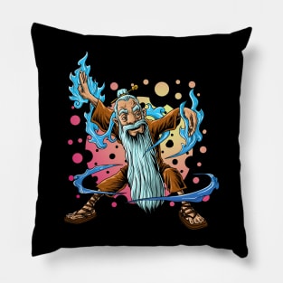 Old warrior with long beard Pillow