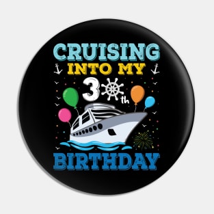 Cruising Into My 30th Birthday Party Shirt Cruise Squad 30 Birthday Pin