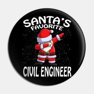 Santas Favorite Civil Engineer Christmas Pin