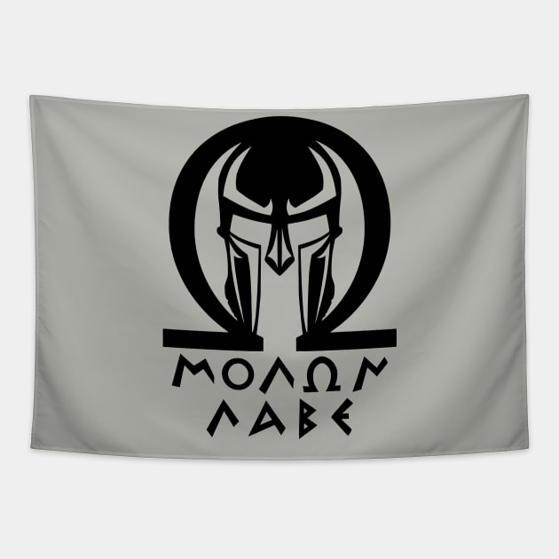 Mod.7 Molon Labe Greek Spartan Tapestry by parashop