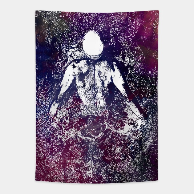 Swimmer sport art Tapestry by JBJart