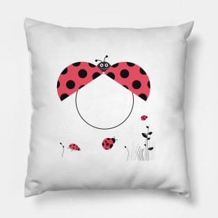 Lady bird baby shower baby announcement design Pillow