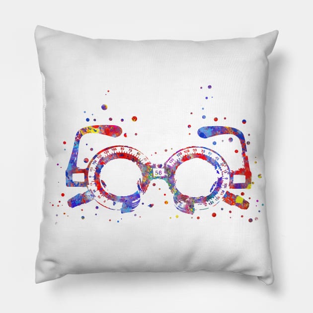 Optical Lens Trial Frame Eyeglass Optometry Pillow by RosaliArt