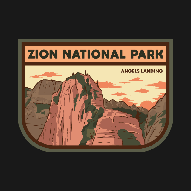 Angels Landing - Zion National Park by Whimzy Arts