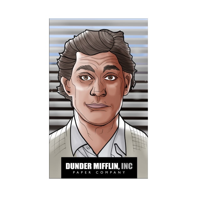 Jim Halpert Dunder Mifflin by EvoComicsInc