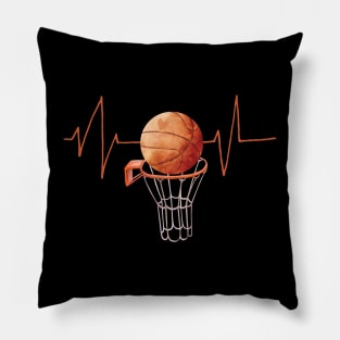 Vintage Basketball Heartbeat Pillow