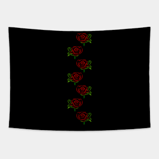 red roses chain rose tendril flowers flower blossoms Tapestry