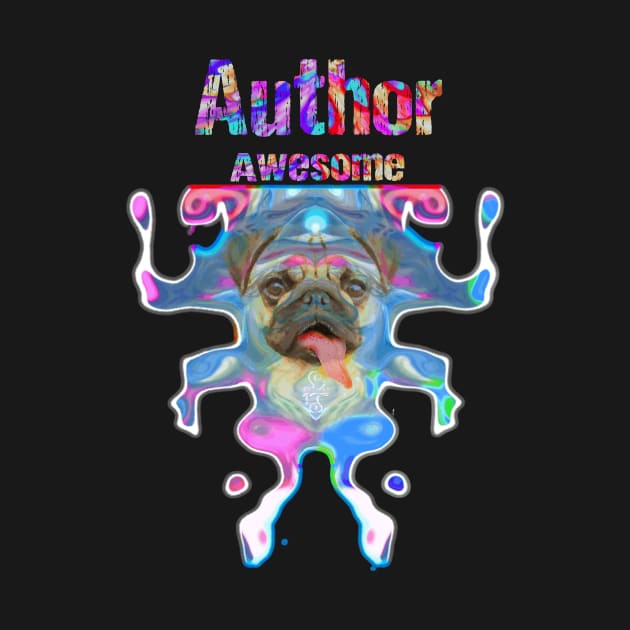 Author Awesome Pug Gift Funny Dog Ballerina In Space by Argosy