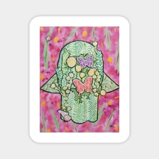 GARDEN DELIGHT Hamsa by Harriette Knight Magnet